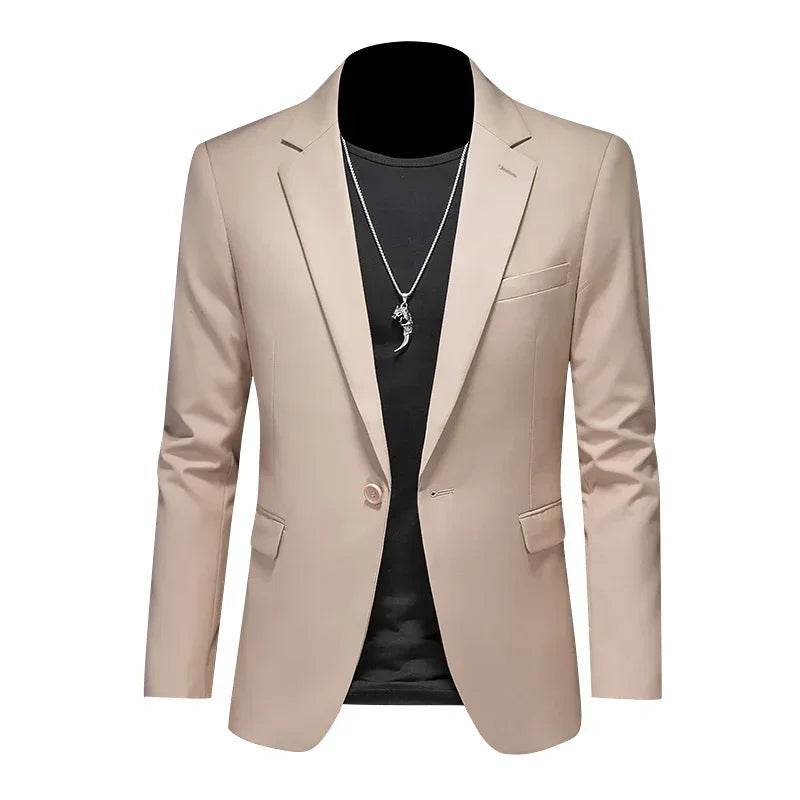 FAVOCENT Men's Slim Fit Blazer - Casual Wedding Party Coat in Solid Colors - Buy Center US