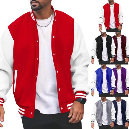 Unisex Bomber Jacket - Casual Hip Hop Patchwork Coat for Spring & Autumn - Buy Center US