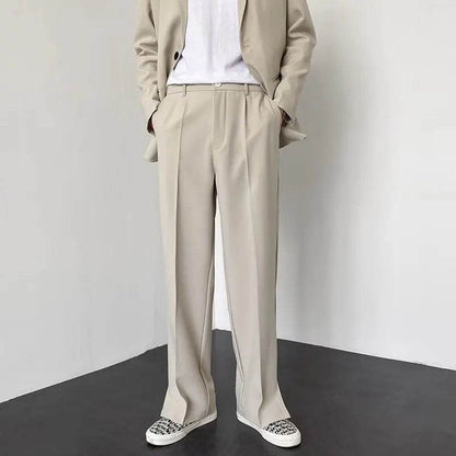 NeverFunction Men's Casual Wide Leg Pants - Korean Style Streetwear - Buy Center US