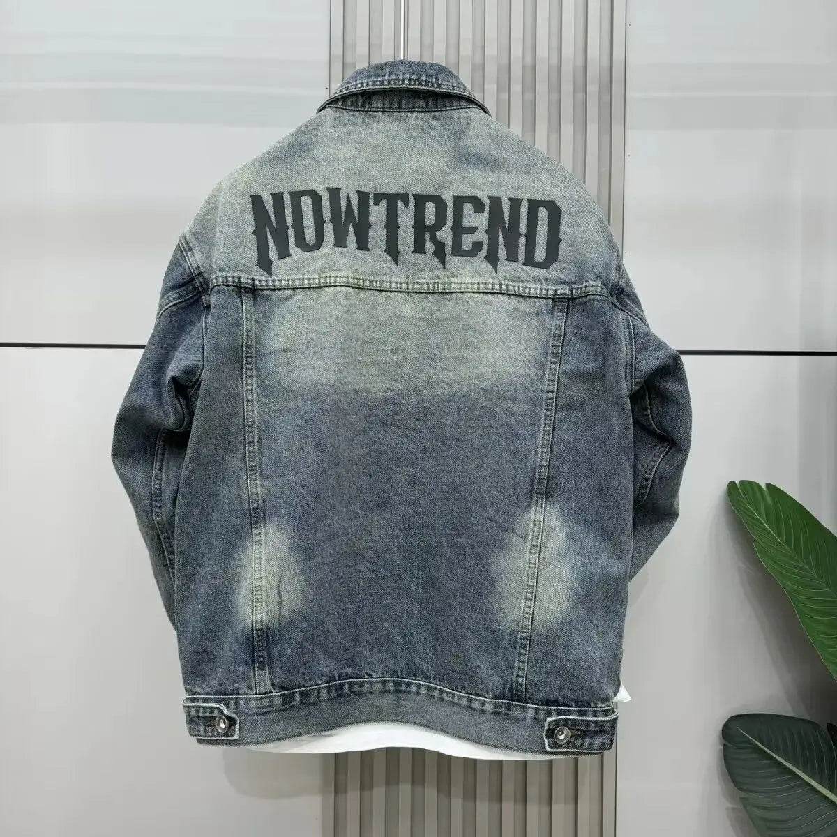 High-End Vintage Thick Plate Denim Jacket for Men - Casual Spring Autumn Wear - Buy Center US