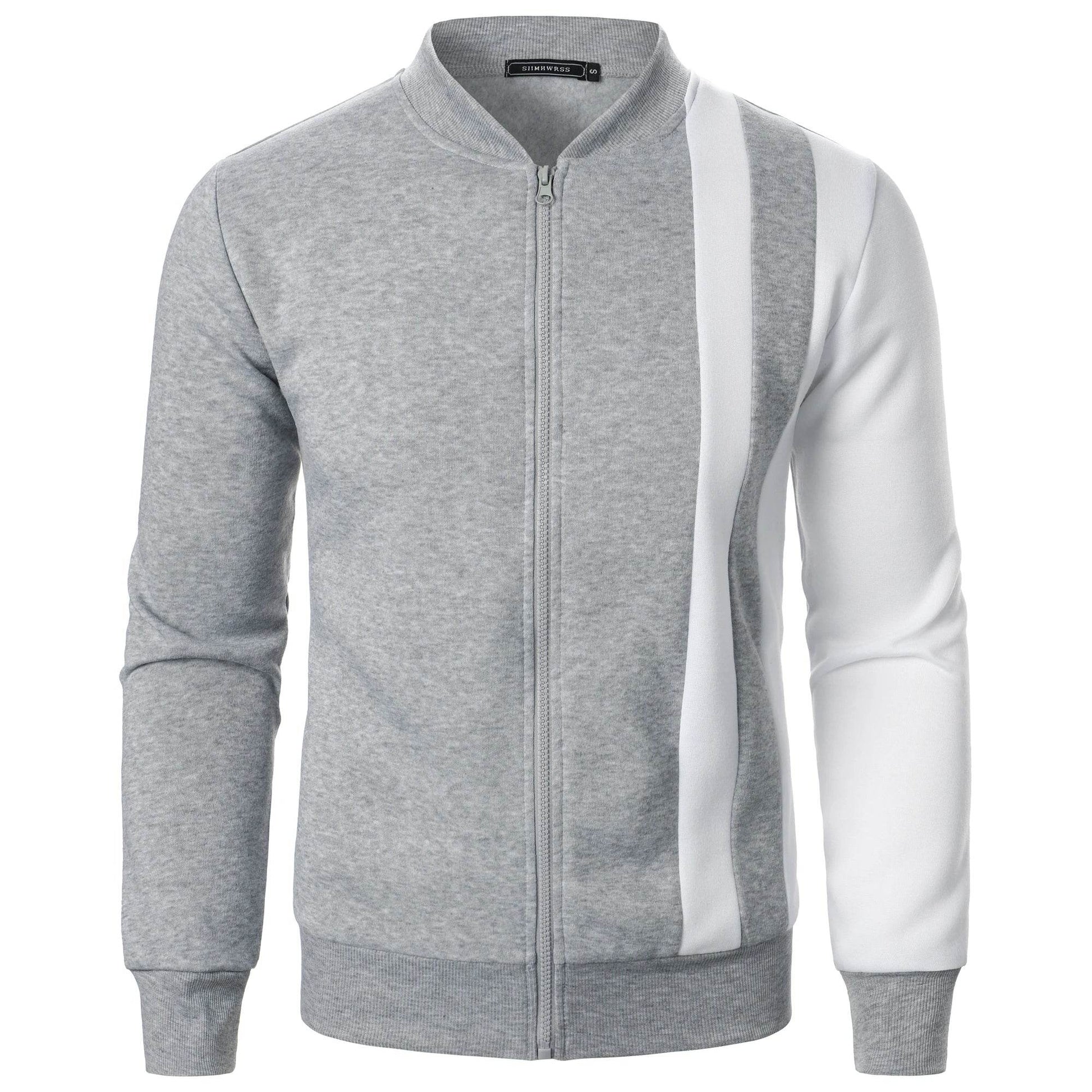 Casual Long Sleeve Zipper Gym Blazer - Men's Spring & Fall Jacket - Buy Center US