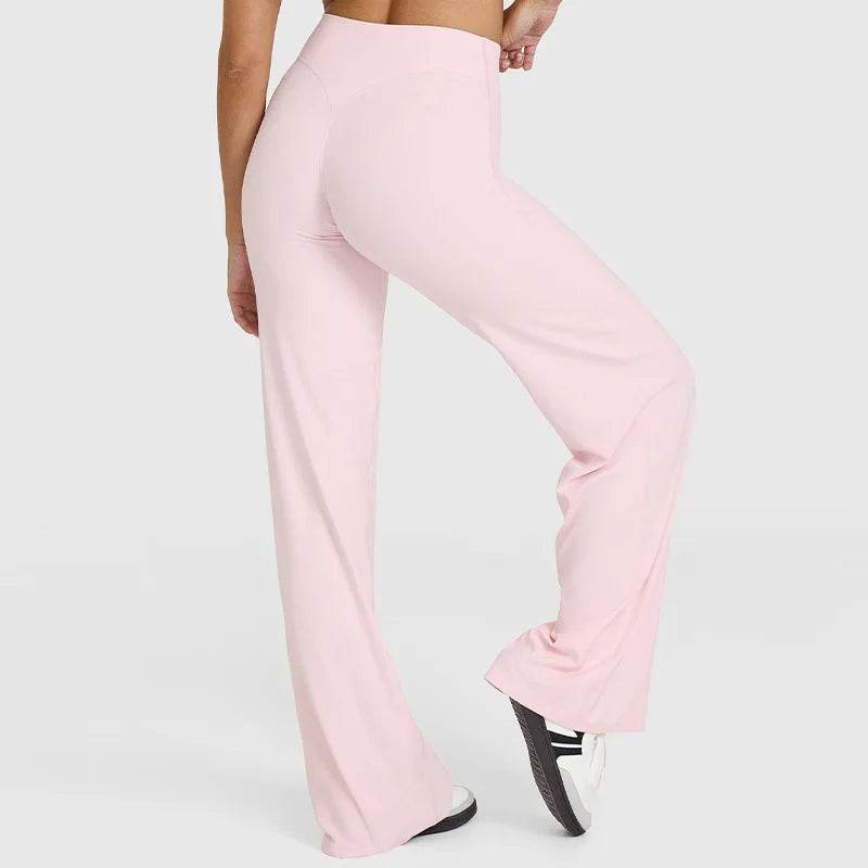Women's High Waist Yoga Pants - Breathable Wide-Leg Fitness Trousers - Buy Center US