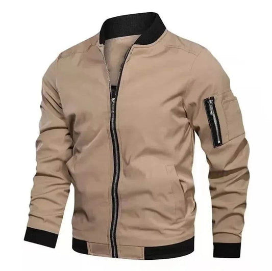 Men's Casual Zipper Jacket - Lightweight Windproof Cycling Coat - Buy Center US