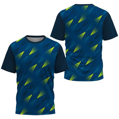 Men's Gradient Stripe T-Shirt - Lightweight Casual Sports Tee for Training - Buy Center US