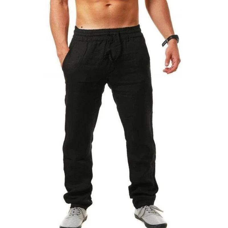 King Billion Men's Cotton Linen Trousers - Breathable Casual Fit S-3XL - Buy Center US