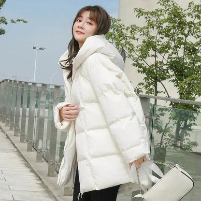Estceque Women's Winter Puffer Jacket - Hooded, Long, Zipper Closure - Buy Center US