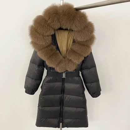 Women's Thick Warm Winter Jacket - 90% Duck Down & Fox Fur Collar - Buy Center US