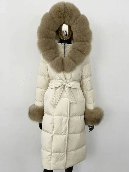 Elegant Hooded Women’s Winter Jacket - 90% Duck Down, Warm & Stylish - Buy Center US