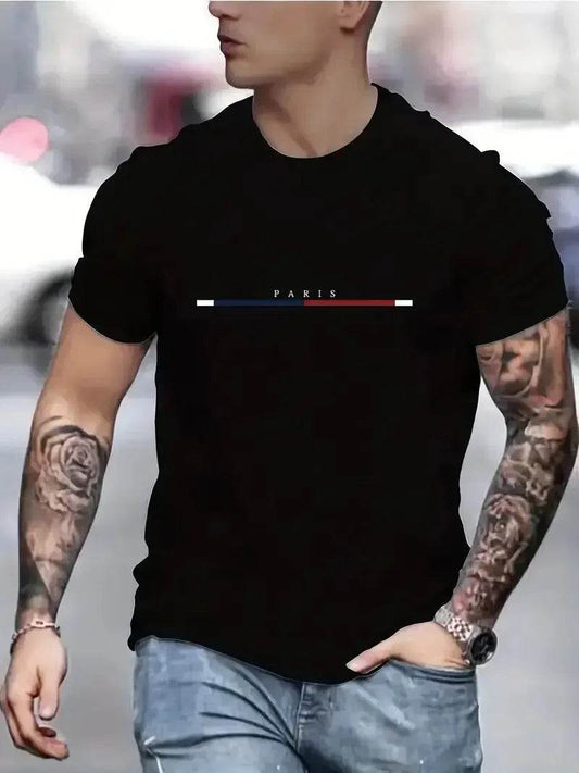 2025 Casual Men's T-Shirt - Super Elastic Short-Sleeve Vintage Streetwear - Buy Center US
