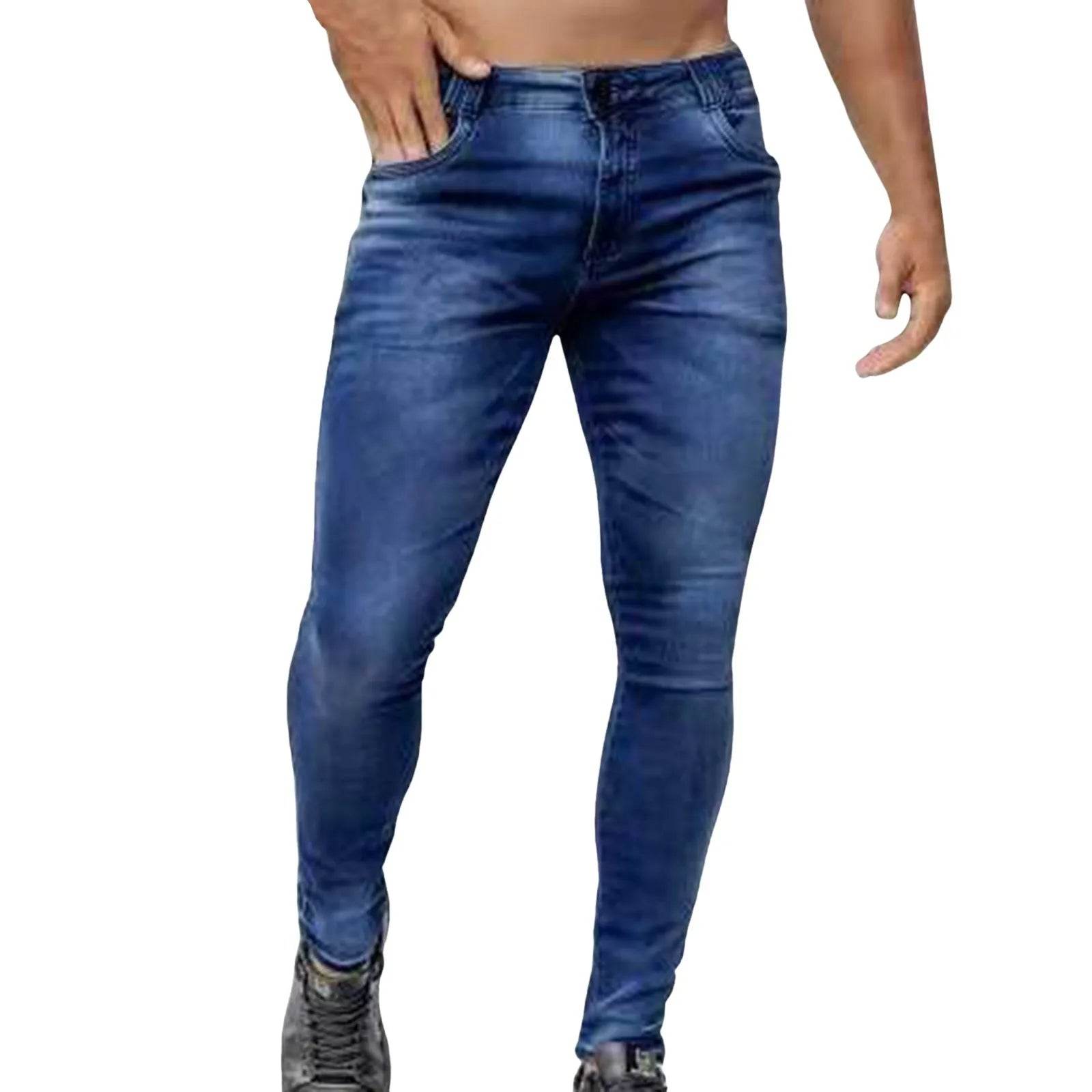 WHooHoo Men's Skinny Stretch Denim Pants - Low Waisted Casual Jeans - Buy Center US