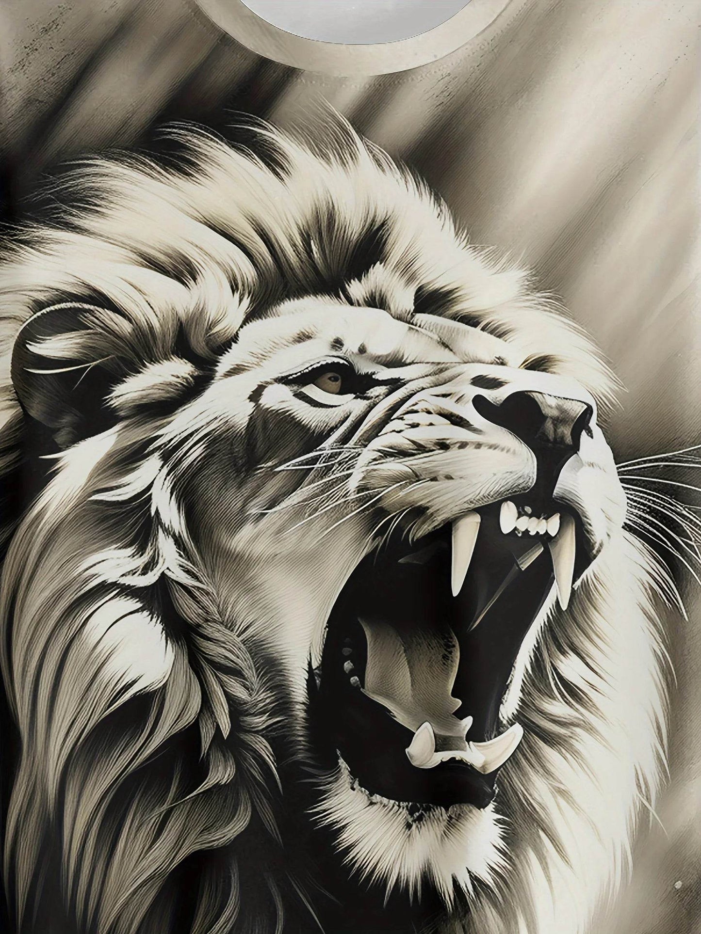 Men's Lion Print Crew Neck T-Shirt - Soft, Breathable Summer Casual Wear - Buy Center US