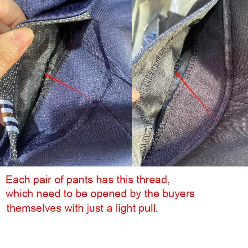 Men's Elastic Straight Pants - Casual Business Trousers in Solid Colors - Buy Center US