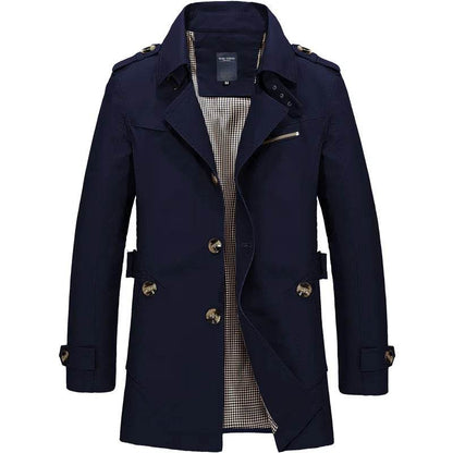 Maxbarley Men's Casual Long Windbreaker Jacket - Stylish Spring Autumn Wear - Buy Center US
