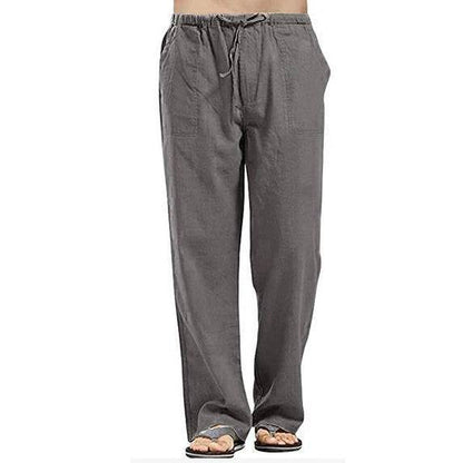 2025 Men's Cotton Linen Pants - Casual Breathable Summer Trousers - Buy Center US