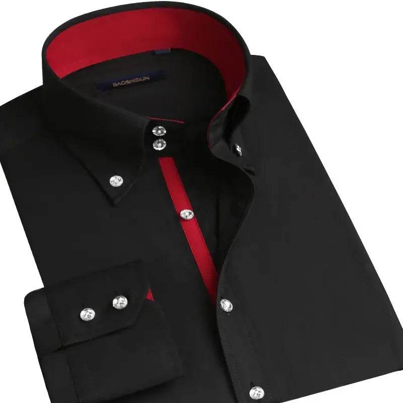 Premium White Dress Shirt for Men - Non-Iron Wrinkle Resistant Long Sleeve - Buy Center US