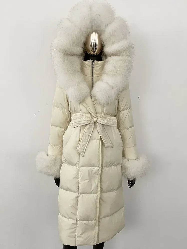 Elegant Hooded Women’s Winter Jacket - 90% Duck Down, Warm & Stylish - Buy Center US