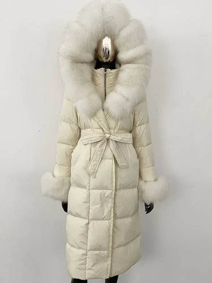 Elegant Hooded Women’s Winter Jacket - 90% Duck Down, Warm & Stylish - Buy Center US