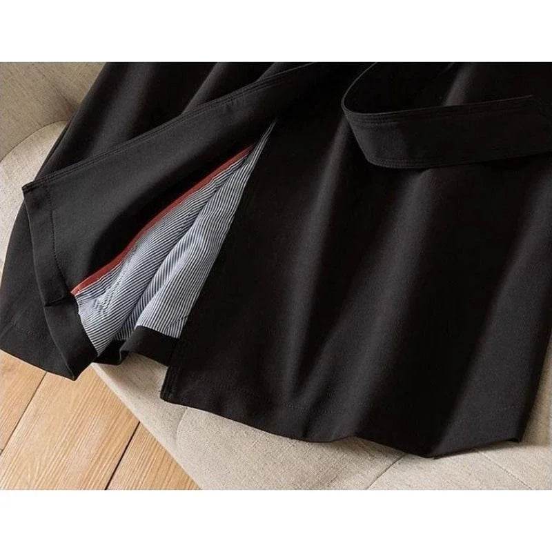 Women's Mid-Length Trench Coat - Casual Double-Breasted Style - Buy Center US