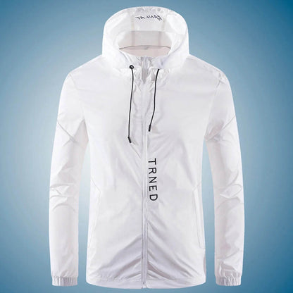 Men's Lightweight Casual Jacket - Spring Fall Hooded Raincoat - Buy Center US