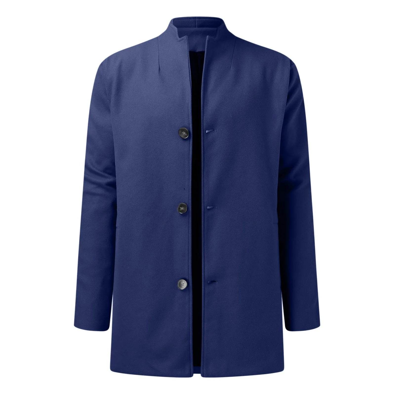 ZOMAXIUJEE Men's Autumn Winter Woolen Jacket - Stylish Mid Length Coat - Buy Center US