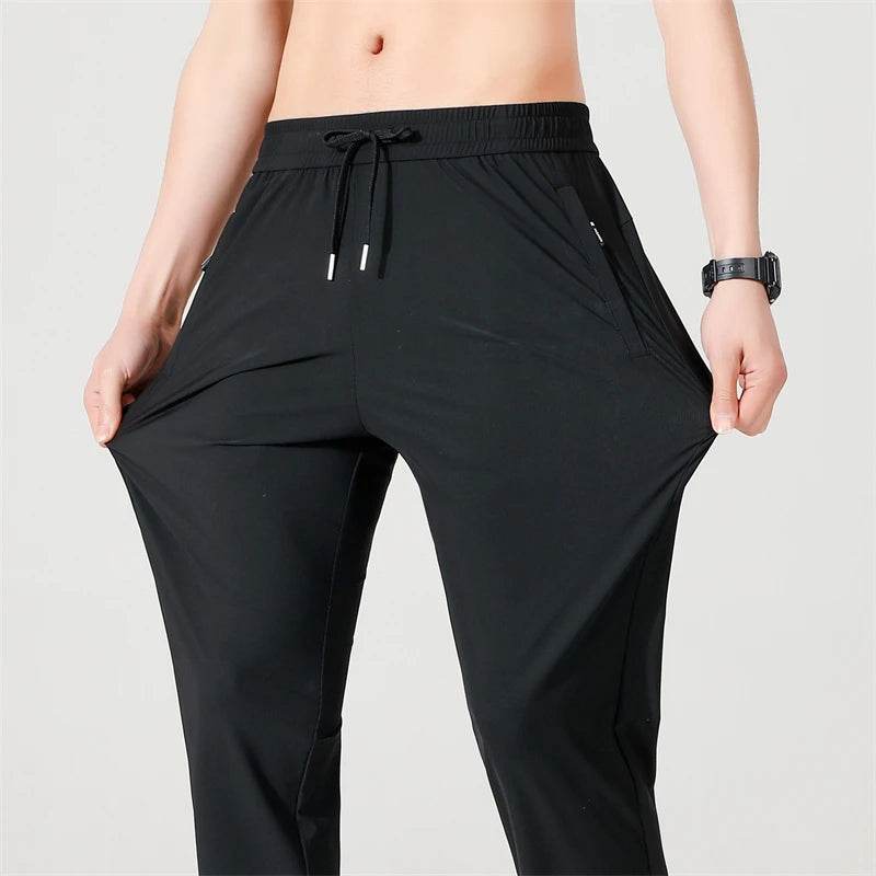 Longe 2024 Summer Ice Silk Men's Trousers - Lightweight Casual Pants - Buy Center US