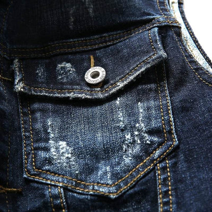 FAVOCENT Men's Casual Denim Vest - Stylish Sleeveless Jacket for Spring - Buy Center US