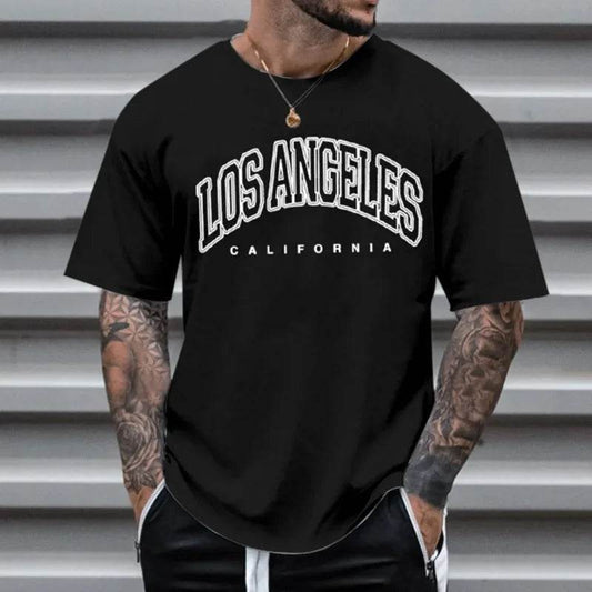 Los Angeles Men's Printed T-Shirt - Casual Short-Sleeved Pullover Style - Buy Center US
