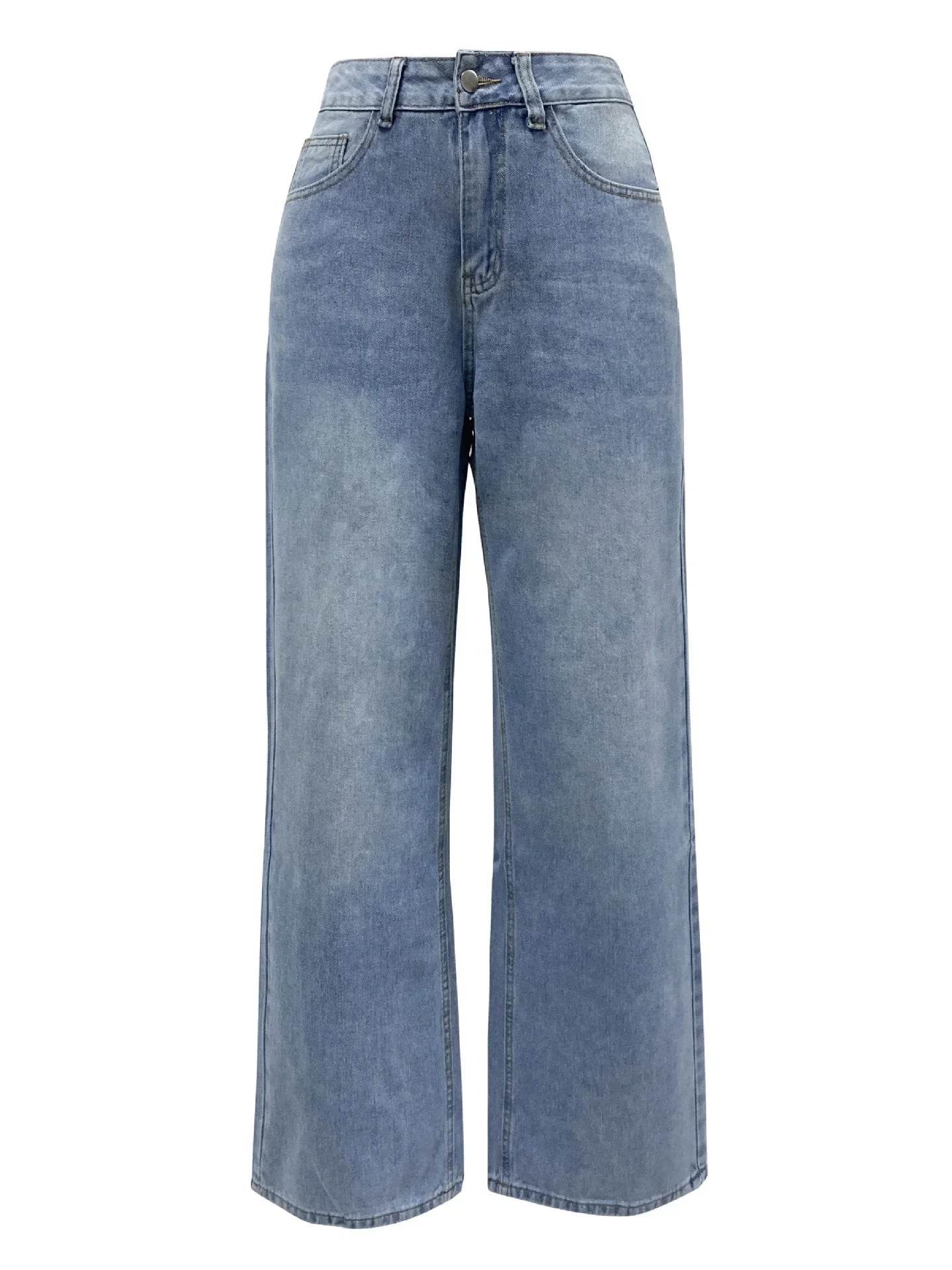 CPSYMYM Women's High Waist Wide-Leg Pants - Retro Casual Denim - Buy Center US