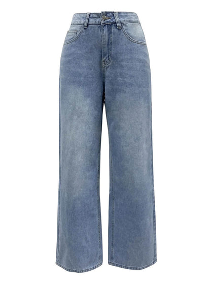 CPSYMYM Women's High Waist Wide-Leg Pants - Retro Casual Denim - Buy Center US