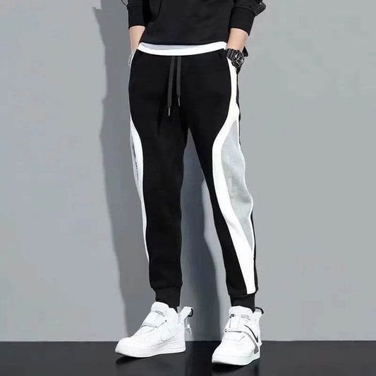 Men's Loose Fitting Sports Pants - Casual Patchwork Running Leggings - Buy Center US
