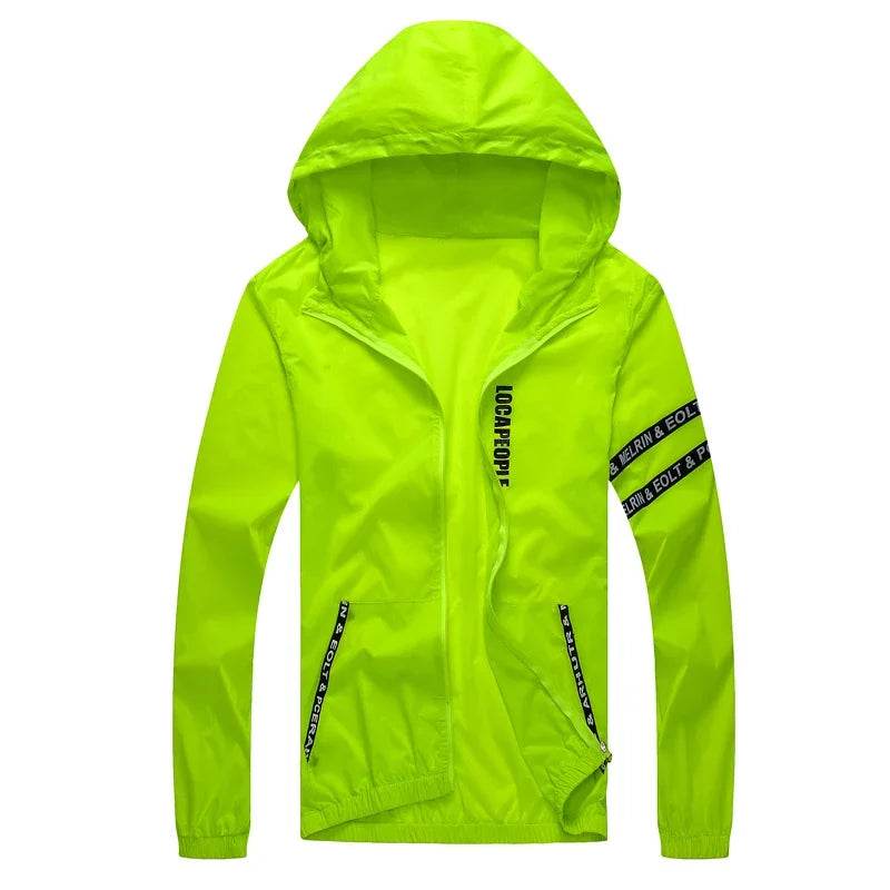 Men's Summer Windbreaker Jacket - Lightweight Hooded Cycling Coat - Buy Center US
