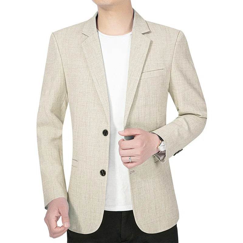 New Summer Men's Slim Blazer Jacket - Casual Business Suit for All Occasions - Buy Center US