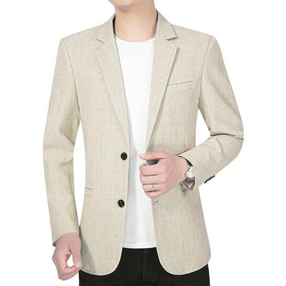 New Summer Men's Slim Blazer Jacket - Casual Business Suit for All Occasions - Buy Center US