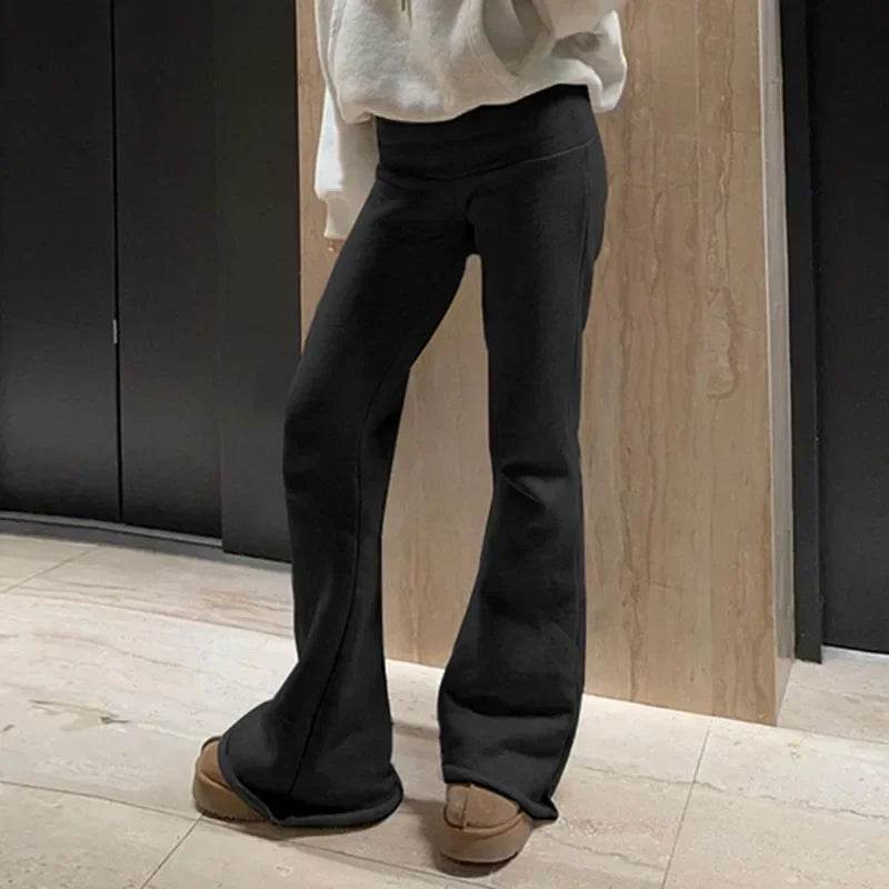 Casual Slim Flare Pants for Women - Y2K Boot Cut Fashion 2024 - Buy Center US