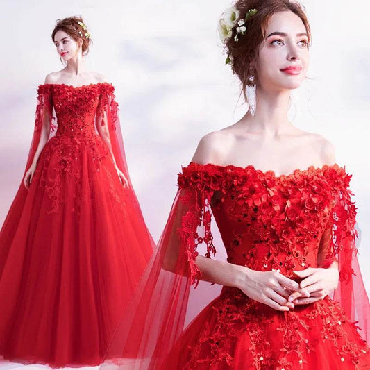 Bomaris Vintage Ball Gown Quinceanera Dress with Cape - Customized Style - Buy Center US