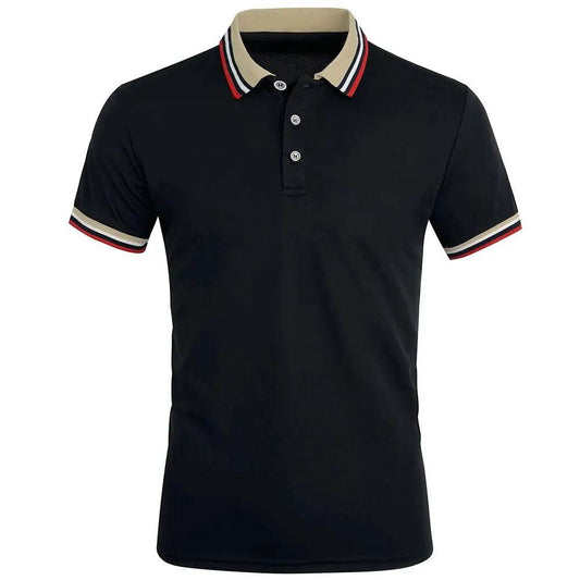 Men’s Casual Polo Shirt - Breathable Cotton, Short Sleeve, Solid Color - Buy Center US