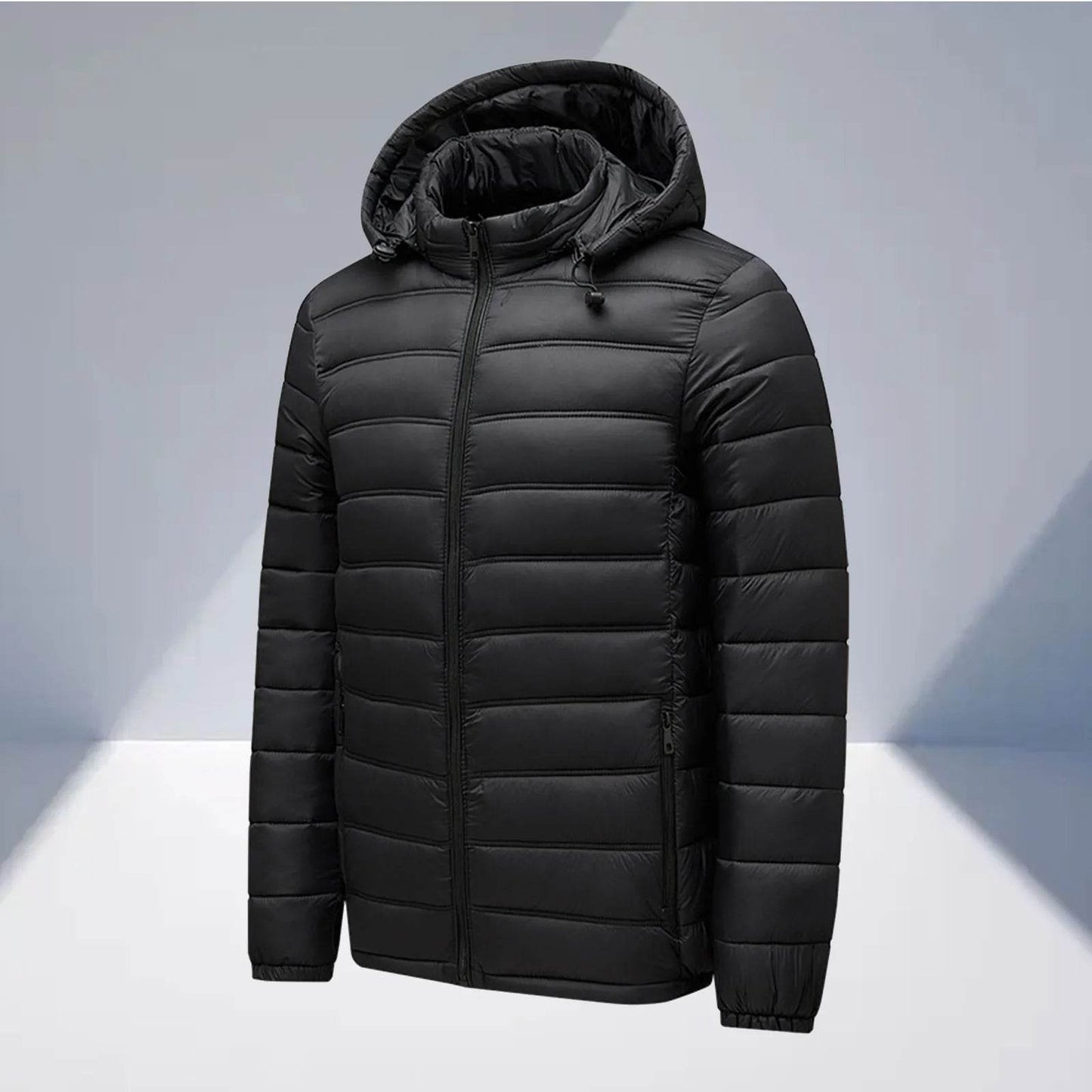Men's Thick Cotton Padded Jacket with Hood - Detachable Zipper for Winter - Buy Center US