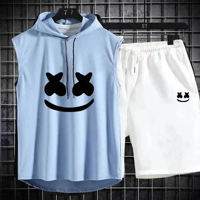 Summer Men's Two Piece Set - Casual T-Shirt & Shorts Tracksuit - Buy Center US