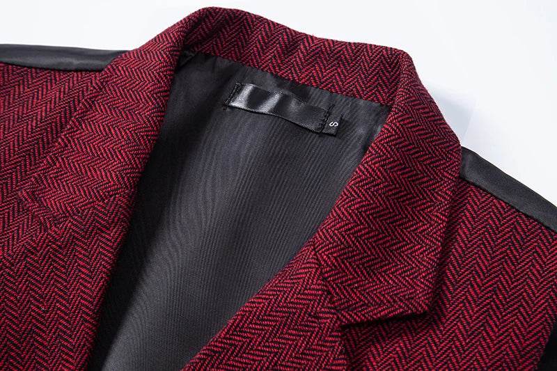 Men's Double Breasted Herringbone Vest - Casual Formal Suit Option - Buy Center US