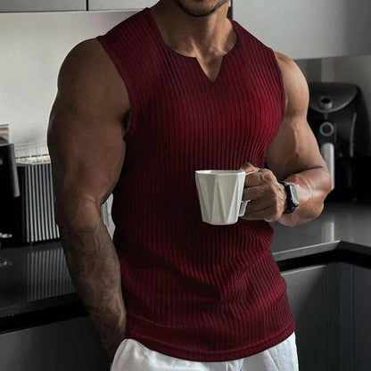RUASPV Men's V-Neck Gym Tank Top - Cool Summer Fitness Sleeveless Vest - Buy Center US