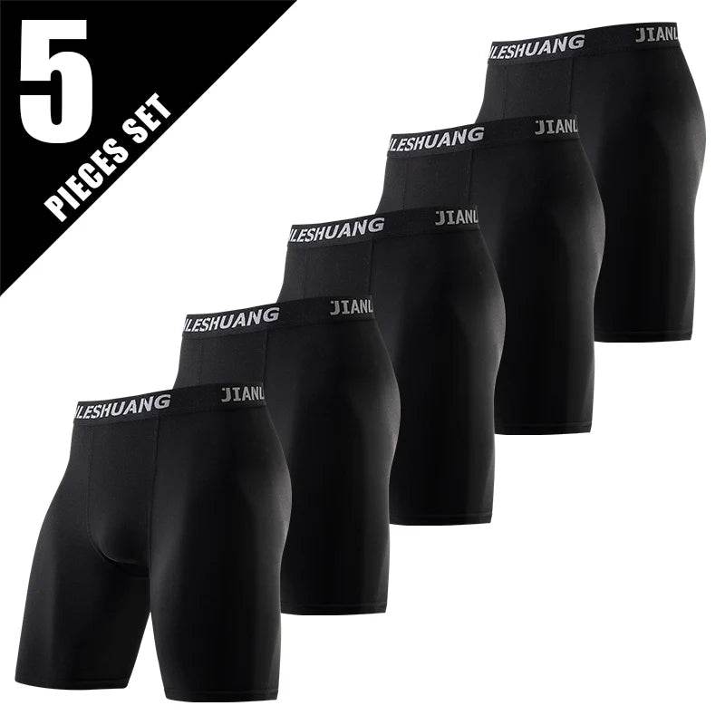 Men's Long Cycling Boxer Shorts - Comfortable Fitness Underwear for Training - Buy Center US