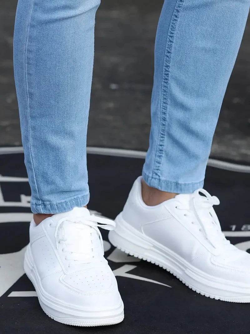 CHOLYL Slim Fit Zipper Jeans for Men - Retro Casual Denim Trousers - Buy Center US