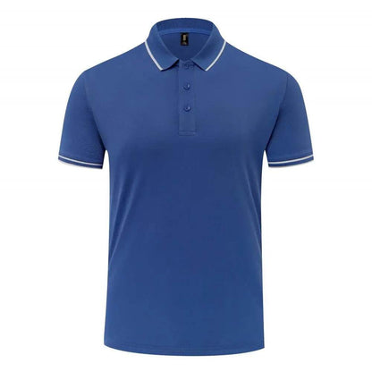 Classic Striped Polo T-Shirt for Men - Short Sleeve, Casual & Breathable - Buy Center US