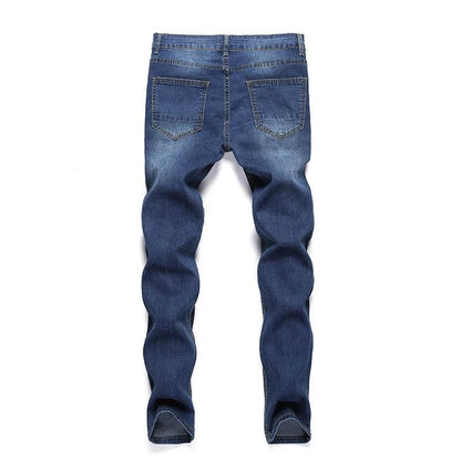 ZHANLINWU Men's Ripped Skinny Jeans - Vintage Wash Casual Denim - Buy Center US