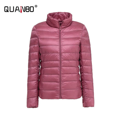 Ultralight Women’s Slim Fit Puffer Jacket - 15 Colors, Windproof Design - Buy Center US