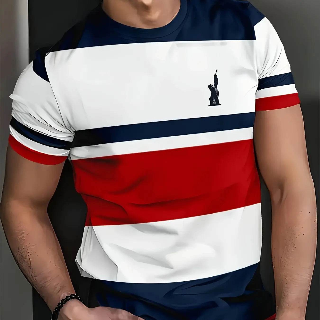 Summer Casual Men's T-Shirt - 3D Digital Print & Breathable Polyester - Buy Center US