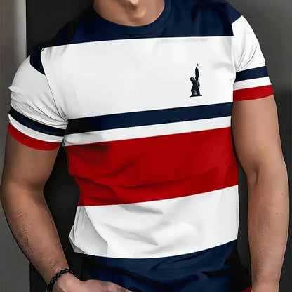 Summer Casual Men's T-Shirt - 3D Digital Print & Breathable Polyester - Buy Center US