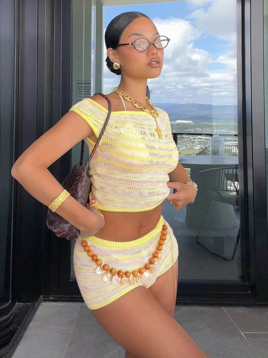 Sisterlinda Junior Fashion Summer Short Suit - High Street Style - Buy Center US
