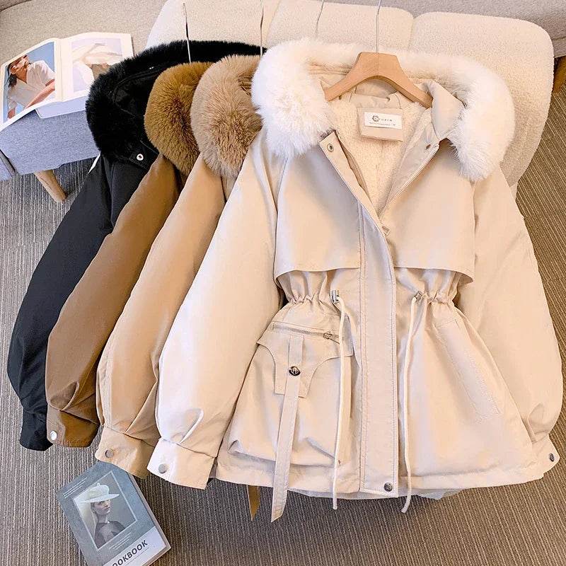 2024 Women's Warm Hooded Down Jacket - Casual Puffer Parka - Buy Center US