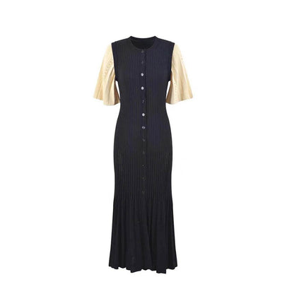 Elegant Summer Knitted Mermaid Dress - Cotton Blend A-Line Fashion - Buy Center US